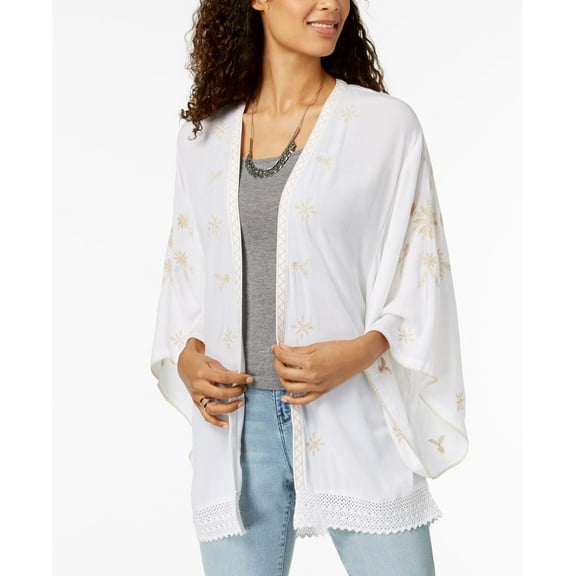 Style & Co Embroidered Kimono Niagra Large / X-Large