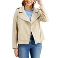 thumbnail image 1 of Style & Co Faux Leather Moto Jacket Fossil S, 1 of 1