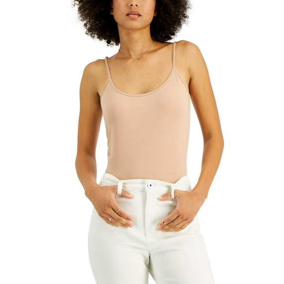 Style & Co. Fitted Camisole Latte Cafe L