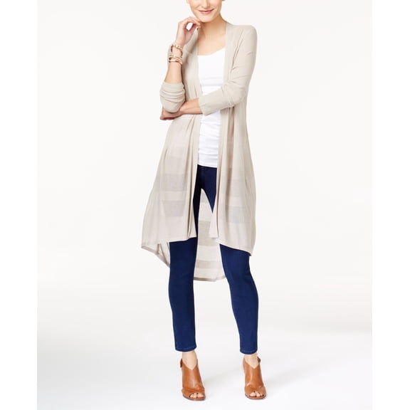 Style & Co High Low Duster Cardigan Hammock Heather M