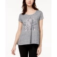 thumbnail image 1 of Style & Co High Low Graphic T-Shirt Lotus L, 1 of 1