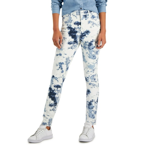 Style & Co High Rise Curvy Skinny Jeans Blue Dye 4