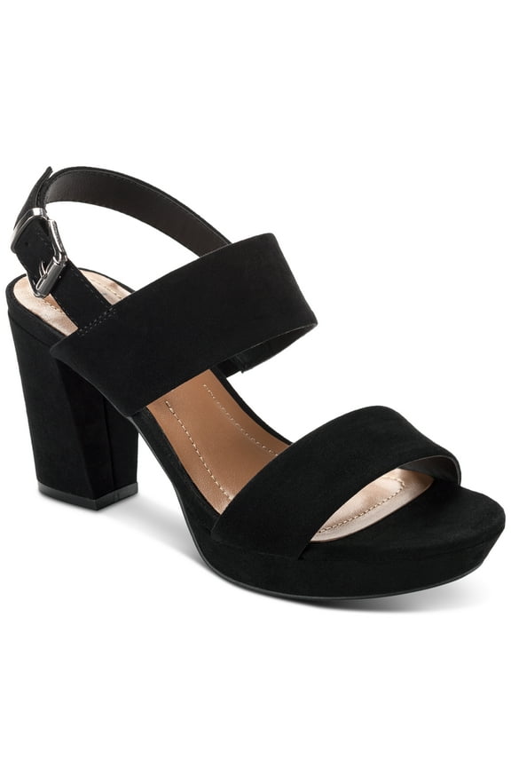 Style Co Jazminn Ankle-Strap Slingback Black Micro 8.5M