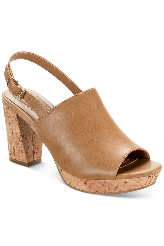 Style Co Jenisee Slingback Cork Platfor Medium Tan 5M