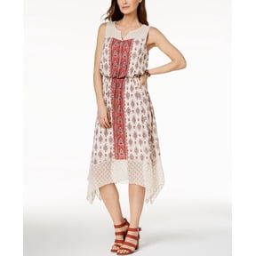 Style & Co Lace Trim Midi Dress Ivory Runway XS