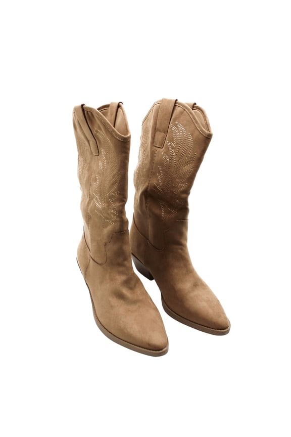 Style & Co Miyyaa Cowboy Booties, Tan
