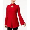 thumbnail image 1 of Style & Co. Mock-Neck Tunic Sweater Womens L Red shirt MSRP $46, 1 of 1