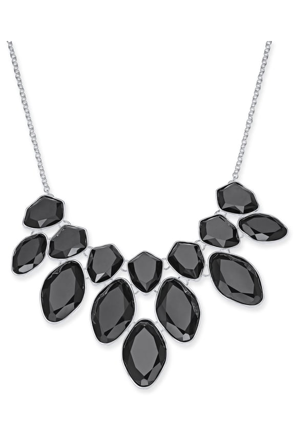 Multi-Stone Statement Necklace (Black)