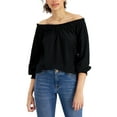 thumbnail image 1 of Style & Co Off The Shoulder Top Deep Black S, 1 of 1
