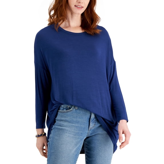 Style & Co Oversized Top Mountain Blue 2XL