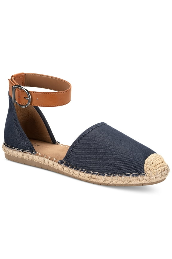 Style Co Paminaa Flat Sandals Navy Denim 7M