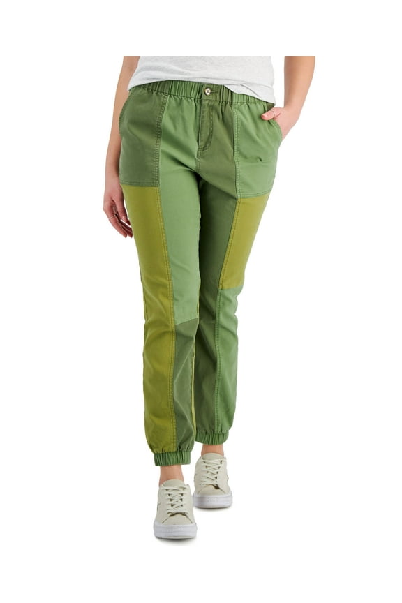 Style & Co Patchwork Utility Pants Dry Grass XS