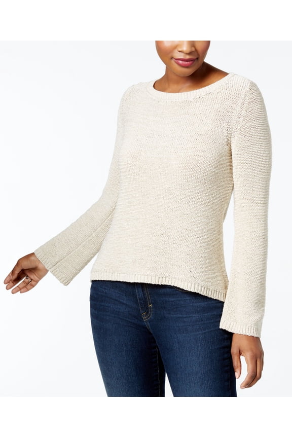 Style & Co Petite Boat Neck Sweater Natural Heather PL