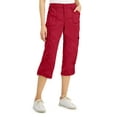 thumbnail image 1 of Style & Co Petite Bungee Hem Capri Pants Crimson Kiss 10P, 1 of 1