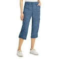 thumbnail image 1 of Style & Co Petite Bungee Hem Capri Pants Studio Denim 4P, 1 of 1