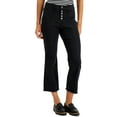 thumbnail image 1 of Style & Co Petite Button Fly Kick Crop Jeans Washed Black 16P, 1 of 1