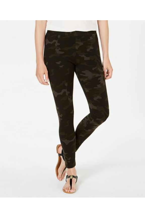 Style & Co Petite Camo Daze Printed Leggings Camo Daze Green PM