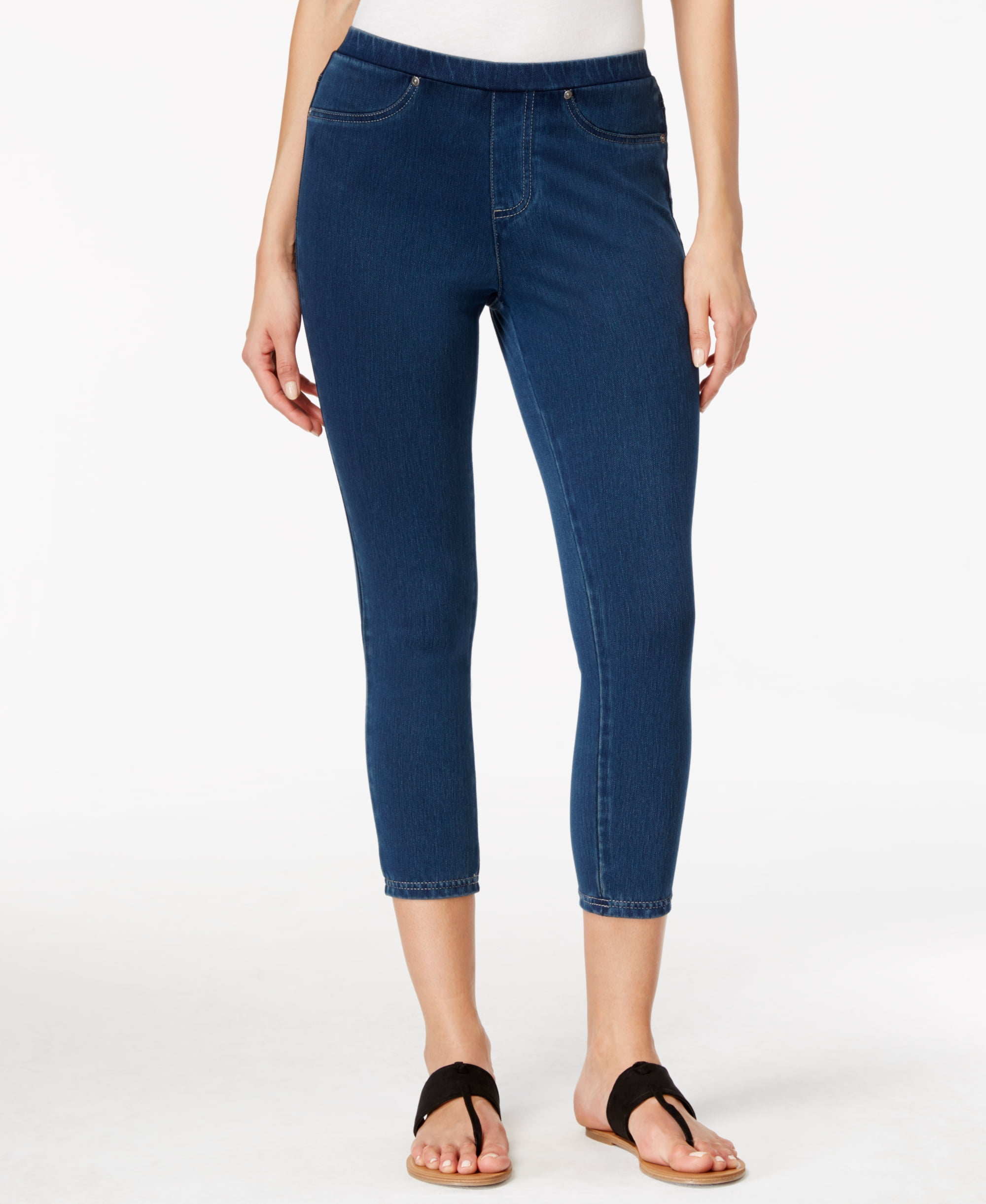Style Co Petite Capri Jeggings Medium Wash PXS