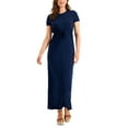 thumbnail image 1 of Style & Co Petite Cinch Waist Knit Dress Industrial Blue PM, 1 of 1