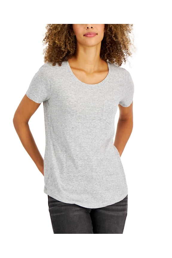 Style & Co Petite Classic Heather T-Shirt Ember Heather PM