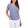 thumbnail image 1 of Style & Co Petite Cloud Print V Neck Perfect T-Shirt Industrial PXS, 1 of 1