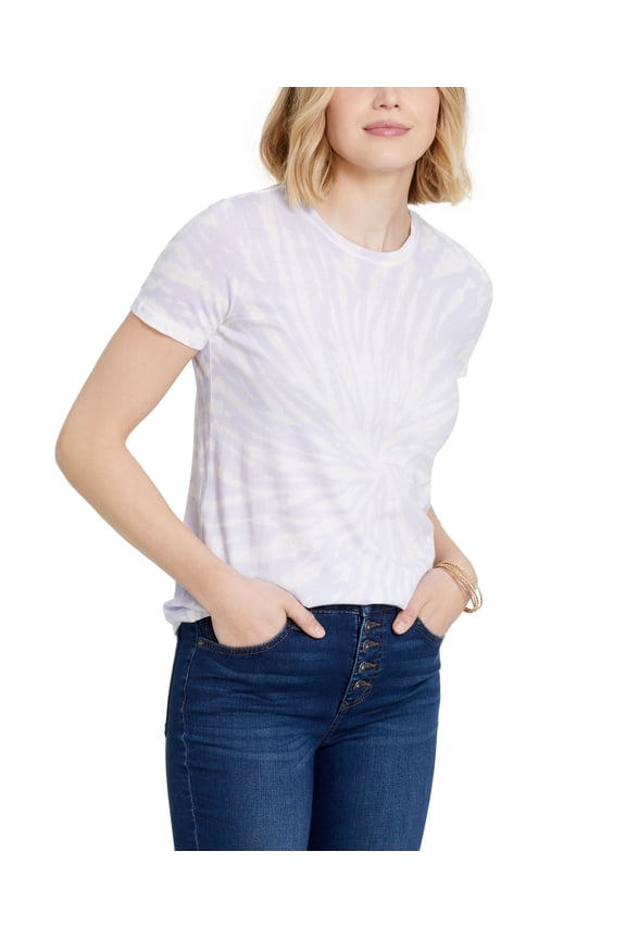 Style & Co Petite Cotton Crew Neck T-Shirt Lilac Fade PS