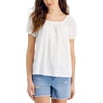 thumbnail image 1 of Style & Co Petite Cotton Off The Shoulder Top Bright White P2XL, 1 of 1