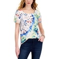 thumbnail image 1 of Style & Co Petite Cotton On Off The Shoulder Top Spiral Dye PS, 1 of 1