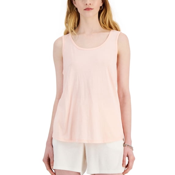Style & Co Petite Cotton Sleeveless Tank Soft Shell PXL