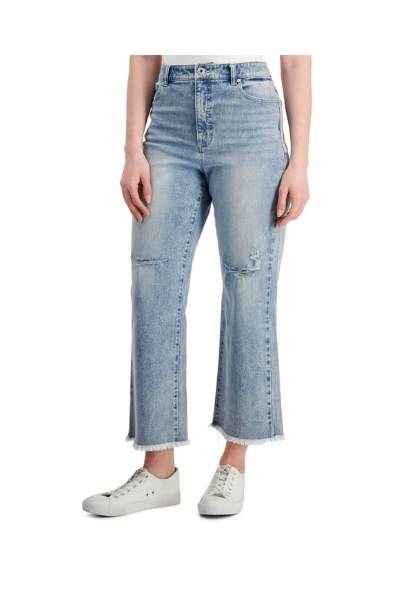 Style & Co Petite Cropped Wide Leg Jeans Flyaway Wash 16P