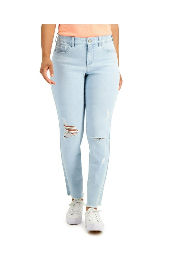 Style & Co Petite Curvy Fit Skinny Jeans Coast Wash 18P