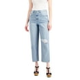 thumbnail image 1 of Style & Co Petite Destructed High Rise Vintage Straight Crop Jeans Jamestown 14P, 1 of 1