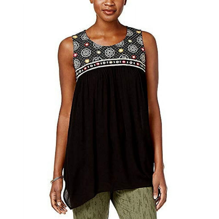 Style & sale co embroidered top