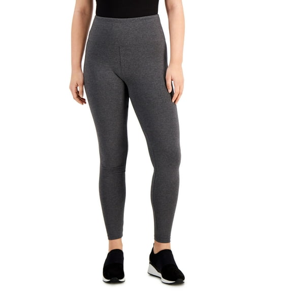 Style & Co Petite High Rise Heather Leggings Charcoal Heather PL