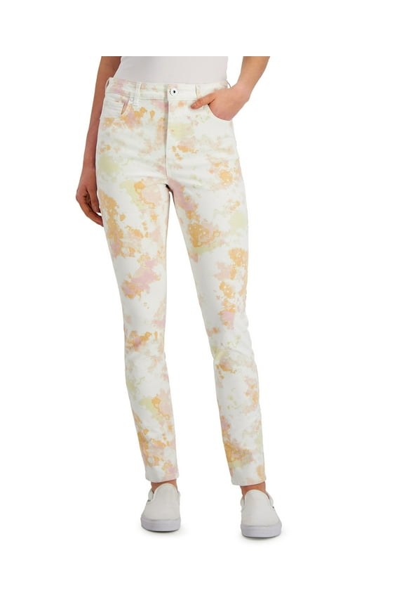 Style & Co Petite High Rise Skinny Jeans Pink Dye 6P