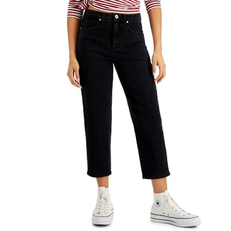 Style & Co Petite High Rise Vintage Classic Mom Jeans Washed Black 16P