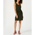 thumbnail image 1 of Style & Co Petite Knot Front Knit Tank Dress Evening Olive PM, 1 of 1