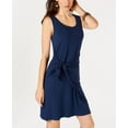 thumbnail image 1 of Style & Co Petite Knot Front Knit Tank Dress Timeless Navy PM, 1 of 1