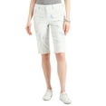 thumbnail image 1 of Style & Co Petite Mid Rise Raw Hem Bermuda Shorts Bleach Wash 10P, 1 of 1