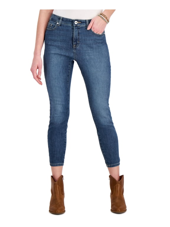 Style & Co Petite Mid Rise True Skinny Ankle Jeans Rocky Wash 18P