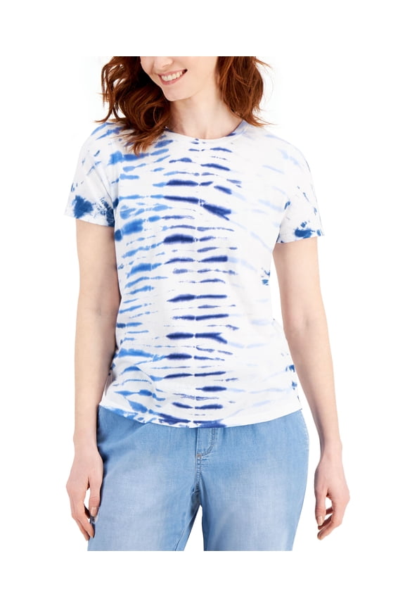 Style & Co Petite Oasis Stripe Cotton T-Shirt Oasis Stripe PXL