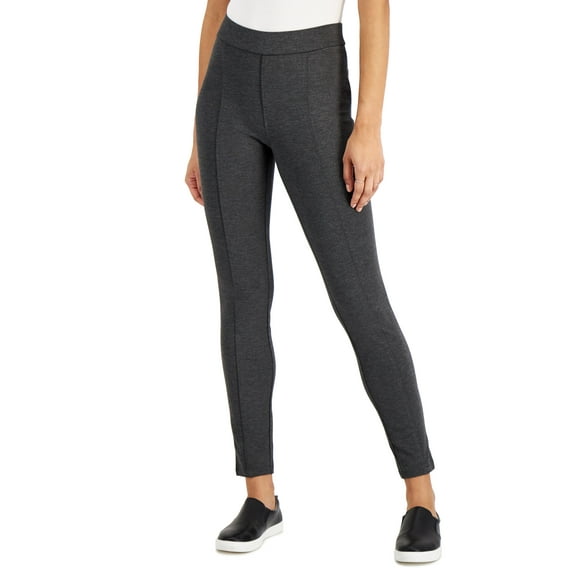 Style & Co Petite Ponte Knit Leggings Charcoal Heather PM
