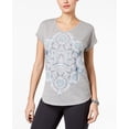 thumbnail image 1 of Style & Co Petite Printed V Neck T-Shirt Stained Medalln PXL, 1 of 1
