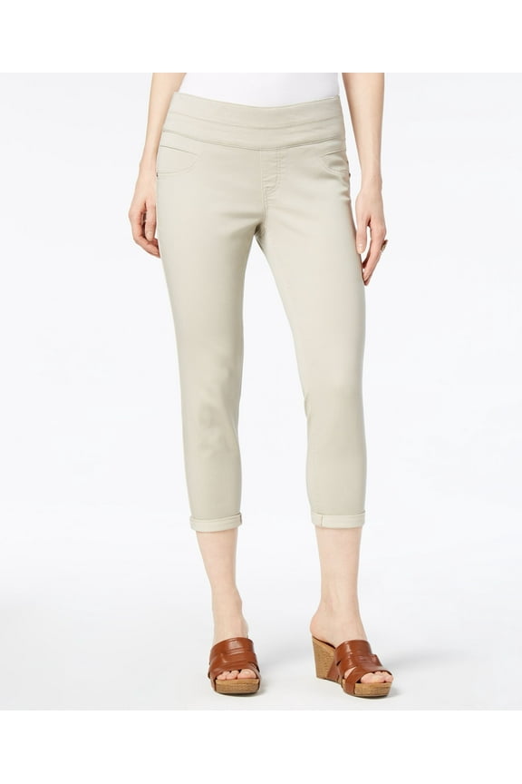 Style & Co Petite Pull On Capri Pants Stonewall 12P