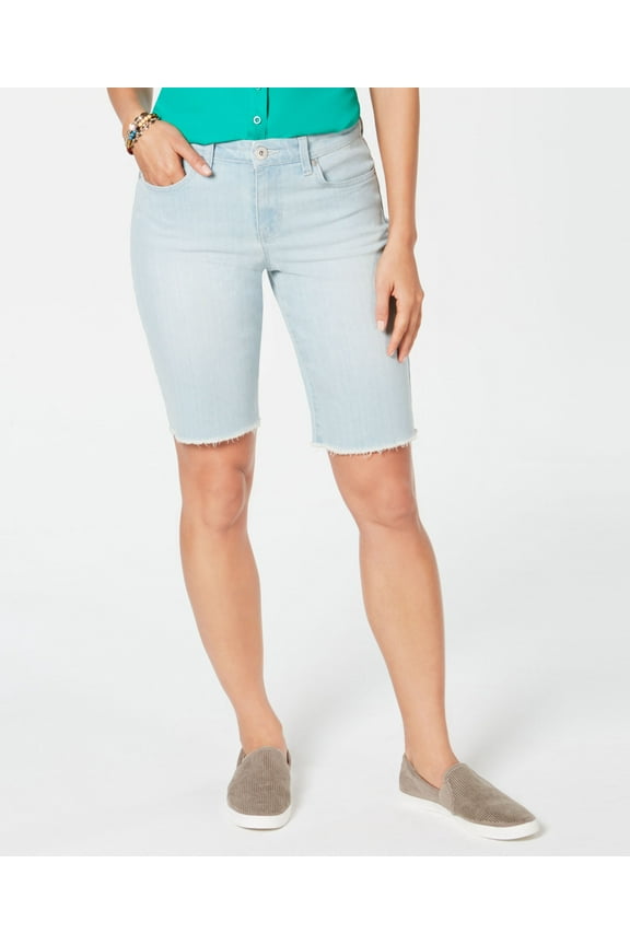 Style & Co Petite Raw Hem Bermuda Shorts Sedona 6P