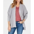 thumbnail image 1 of Style & Co Petite Ribbed Cardigan Light Grey Marl PS, 1 of 2