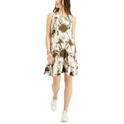 STYLE & CO. Style & Co Petite Sleeveless Printed Flip Flop Dress Neutral Combo PL
