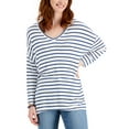 thumbnail image 1 of Style & Co Petite Striped Oversized Top3 White Stripe P2XL, 1 of 1