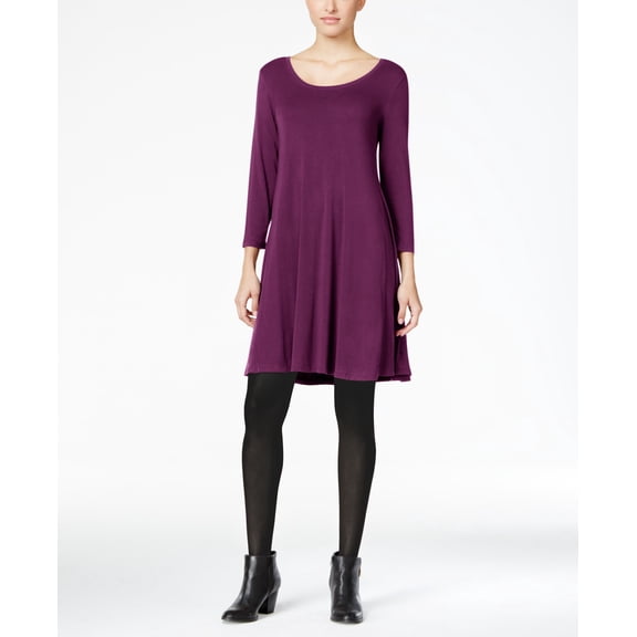 Style & Co Petite Swing Dress Magenta Blossom PXL