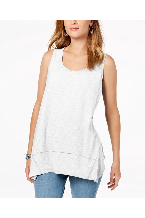 Style & Co Petite Swing Tank Top Winter White PXS